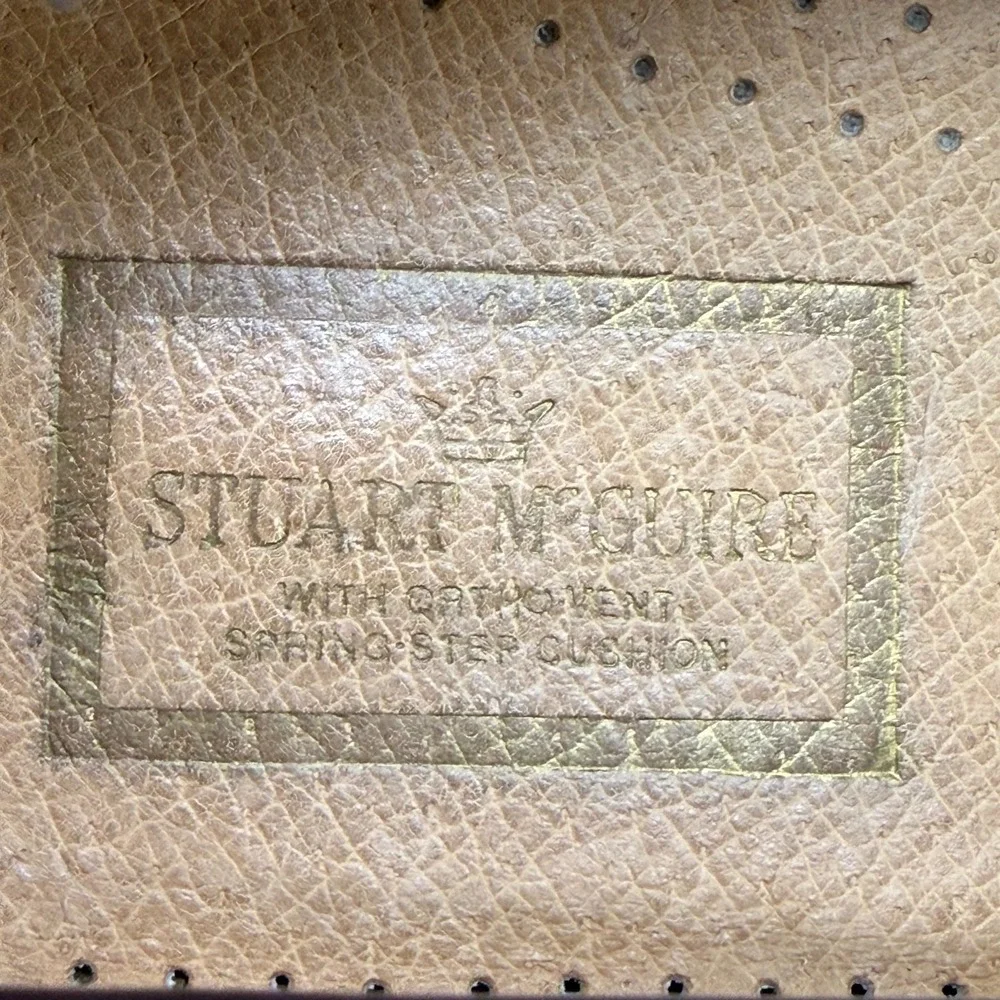 Stuart McGuire Apron Toe Buckle Loafers Mens 10 EE‎ Bugundy Leather Formal
